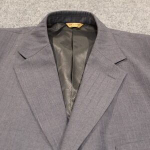 Luca Rossi Italia Mens Grey Pinstripe Suit Jacket Blazer 46L Large‎ Tall